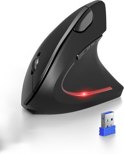 Wireless USB Rechargeable Ergonomic Vertical Optical Mouse