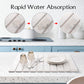 Marble Folding Mat with Diatomaceous Earth Bowl and Plate Drying Kitchen Drain Tray