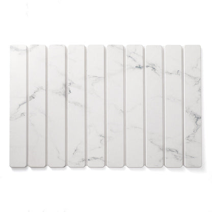 Marble Folding Mat with Diatomaceous Earth Bowl and Plate Drying Kitchen Drain Tray