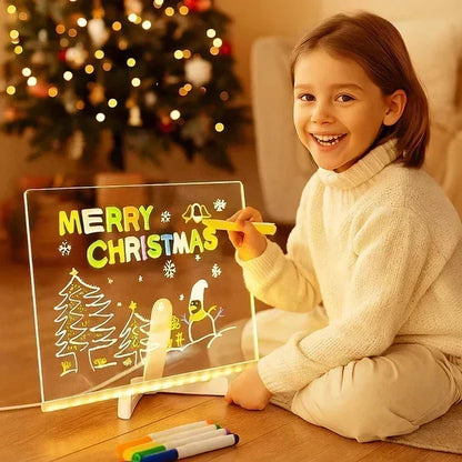 🎨 50 % RABATT NU! ✨ Lysande LED-ritbräda för barn – återanvändbar yta, USB-driven & 6 färgpennor – perfekt för kreativa små konstnärer 🖍️