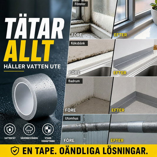 🛒 50% RABATT NU! ⌛ Tidsbegränsat erbjudande – Mapeelow® universell tätningstejp – Vattentät & slitstark& vindskydd – Passar hem, bil och utomhusprojekt 💧