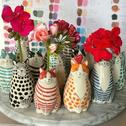 🔥Hot Sale 50% OFF💝Polka Dot Cat Vase🐱