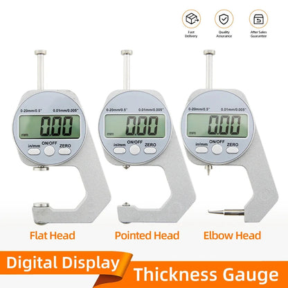 ⌛Digital Display Thickness Gauge Zinc Alloy Electronic LCD