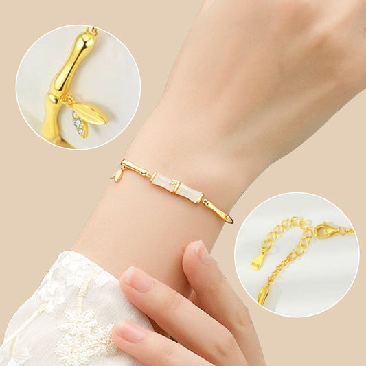 ✨Bambuarmband med kedja för kvinnor