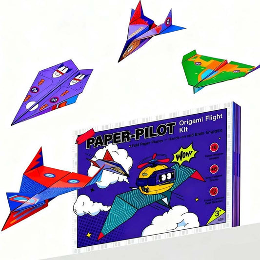✈️ 50% RABATT NU! ✨ Kreativt DIY-pappersflygplan - Bygg & Kasta 10 Modeller, Pedagogisk STEM-leksak för Barn 6-12 År 🎯🧠