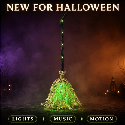 【🔥Lägsta priset någonsin – begränsat antal】🧹Halloween Elektrisk Häxkvast Dekoration
