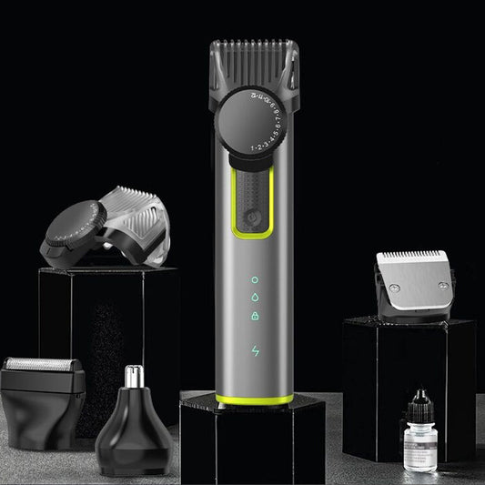 🎊🔥 4-i-1 Elektrisk Hårklipper Set – 90 Min Batteritid, IPX5 Vattentålig & LED-Display