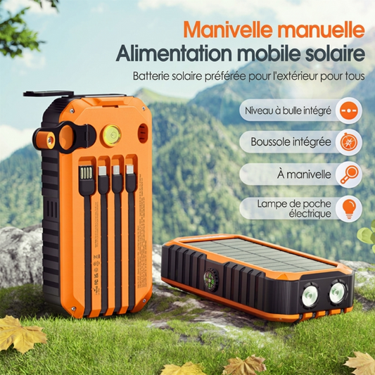 💰 UPP TILL -50% 🧭Solcellsdriven Powerbank – Perfekt för Vandring, Camping och Utomhusäventyr
