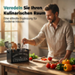 🎁 50% RABATT! ✨ Rustik Redskapshållare i Trä med 3 Fack – Köksförvaring för Bestick & Köksredskap 🪵