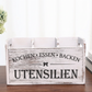 🎁 50% RABATT! ✨ Rustik Redskapshållare i Trä med 3 Fack – Köksförvaring för Bestick & Köksredskap 🪵