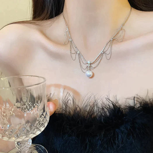 🎁God julklapp 🎅 Pärlhalsband med franskt spetsmönster